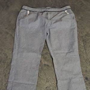 Like new blue and white striped pants